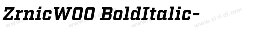 ZrnicW00 BoldItalic字体转换